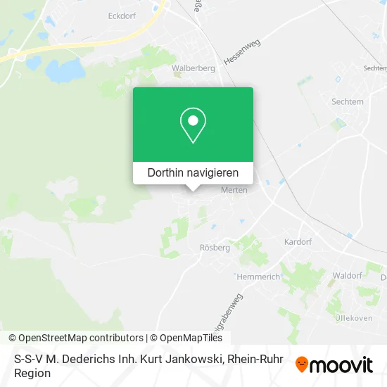 S-S-V M. Dederichs Inh. Kurt Jankowski Karte