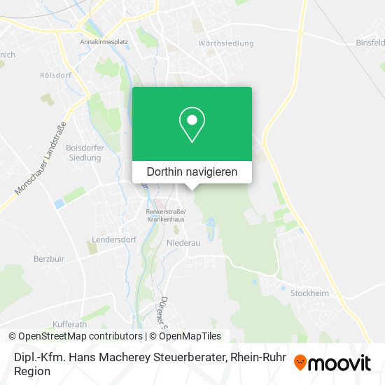 Dipl.-Kfm. Hans Macherey Steuerberater Karte