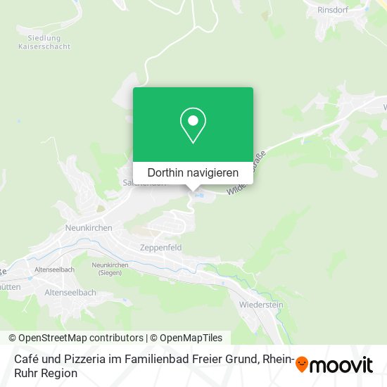 Café und Pizzeria im Familienbad Freier Grund Karte