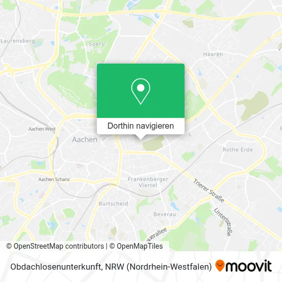 Obdachlosenunterkunft Karte