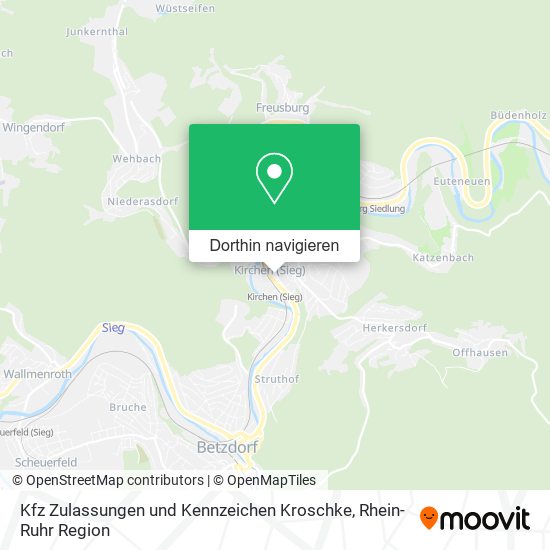 Kfz Zulassungen und Kennzeichen Kroschke Karte