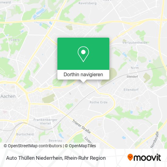 Auto Thüllen Niederrhein Karte