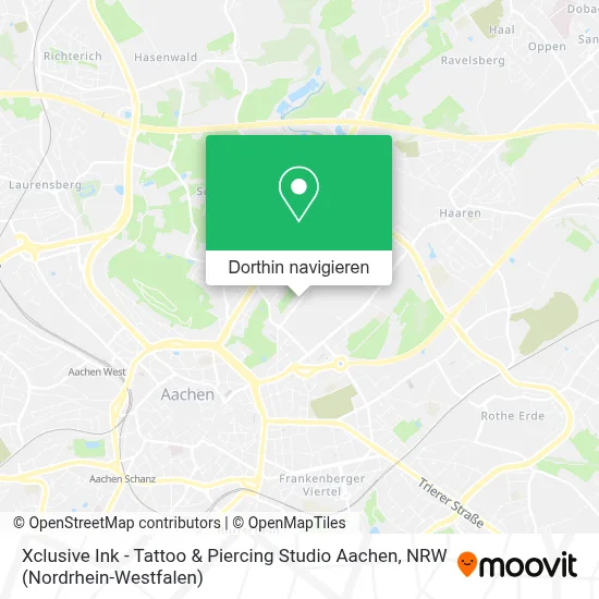 Xclusive Ink - Tattoo & Piercing Studio Aachen Karte