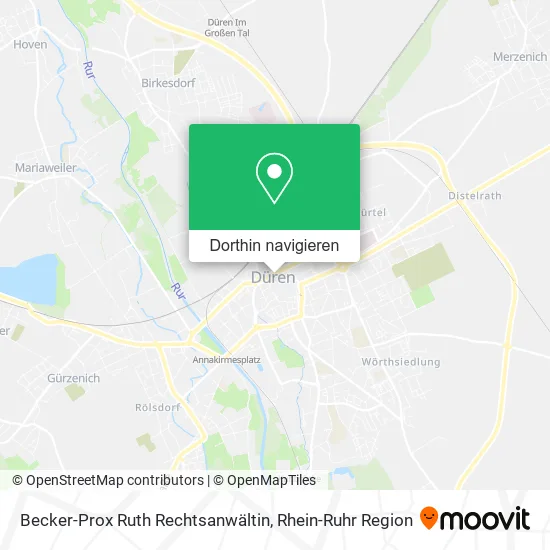 Becker-Prox Ruth Rechtsanwältin Karte