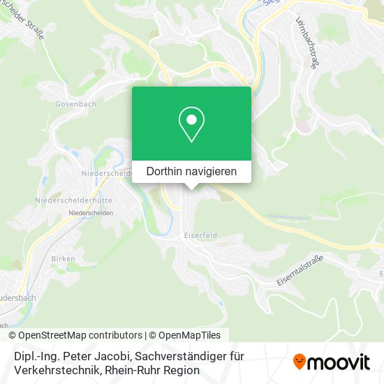 Dipl.-Ing. Peter Jacobi, Sachverständiger für Verkehrstechnik Karte