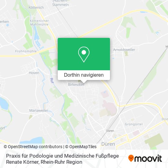 Praxis für Podologie und Medizinische Fußpflege Renate Körner Karte