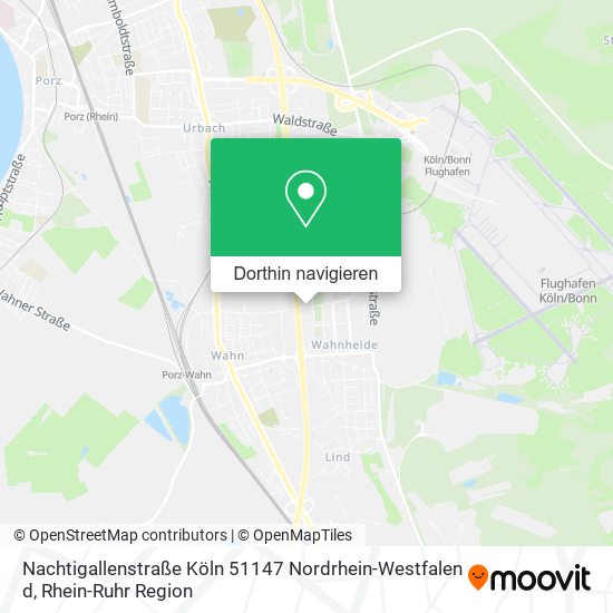 Nachtigallenstraße Köln 51147 Nordrhein-Westfalen d Karte