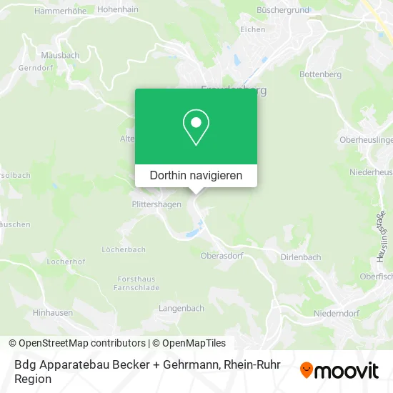 Bdg Apparatebau Becker + Gehrmann Karte