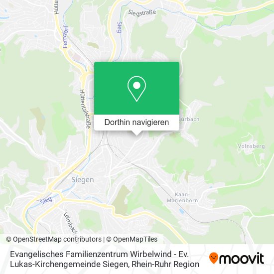 Evangelisches Familienzentrum Wirbelwind - Ev. Lukas-Kirchengemeinde Siegen Karte