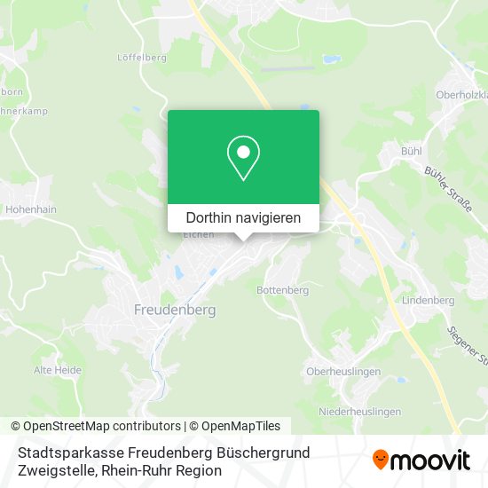 Stadtsparkasse Freudenberg Büschergrund Zweigstelle Karte