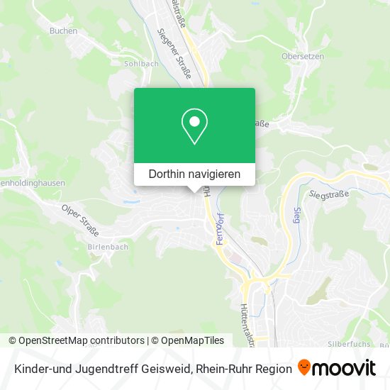Kinder-und Jugendtreff Geisweid Karte