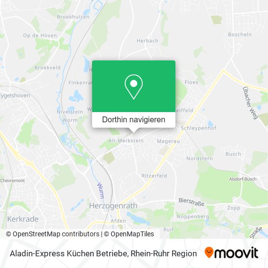 Aladin-Express Küchen Betriebe Karte