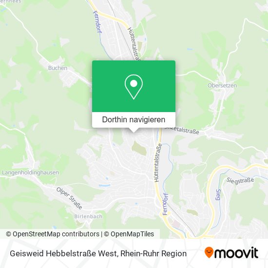 Geisweid Hebbelstraße West Karte