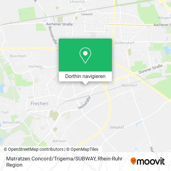 Matratzen Concord / Trigema / SUBWAY Karte
