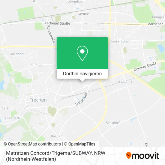 Matratzen Concord / Trigema / SUBWAY Karte