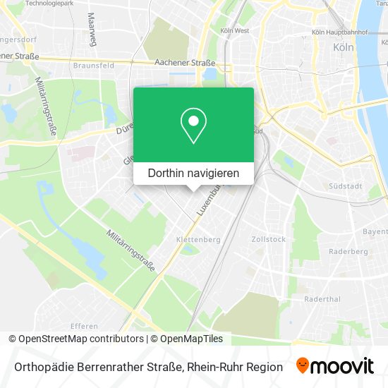 Orthopädie Berrenrather Straße Karte