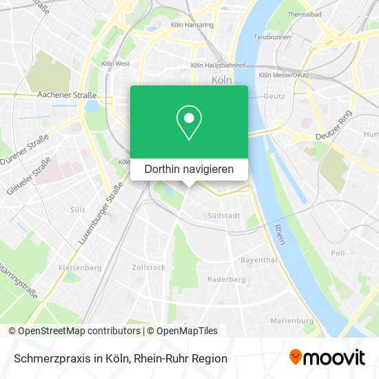 Schmerzpraxis in Köln Karte