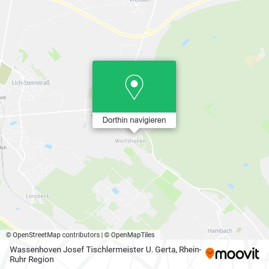 Wassenhoven Josef Tischlermeister U. Gerta Karte