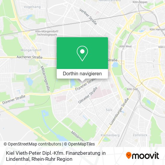 Kiel Vieth-Peter Dipl.-Kfm. Finanzberatung in Lindenthal Karte