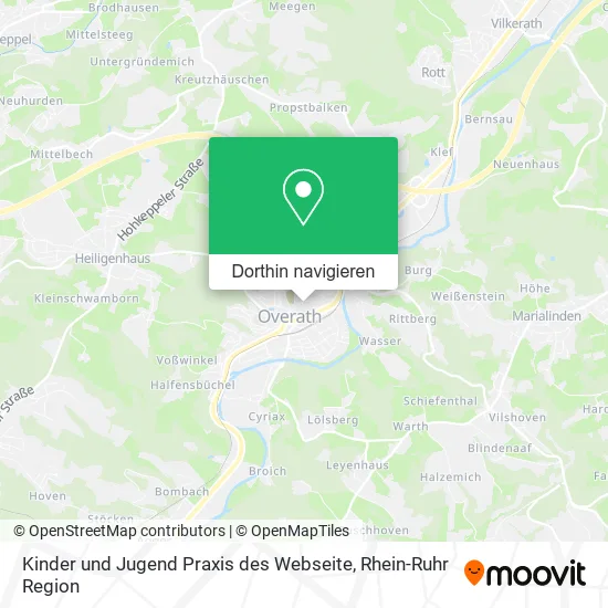 Kinder und Jugend Praxis des Webseite Karte