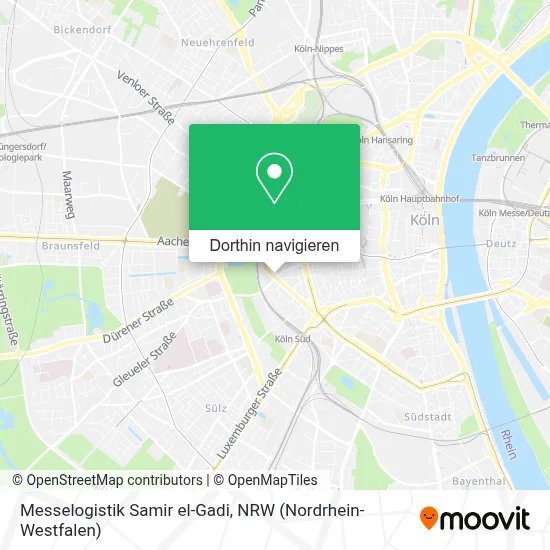 Messelogistik Samir el-Gadi Karte