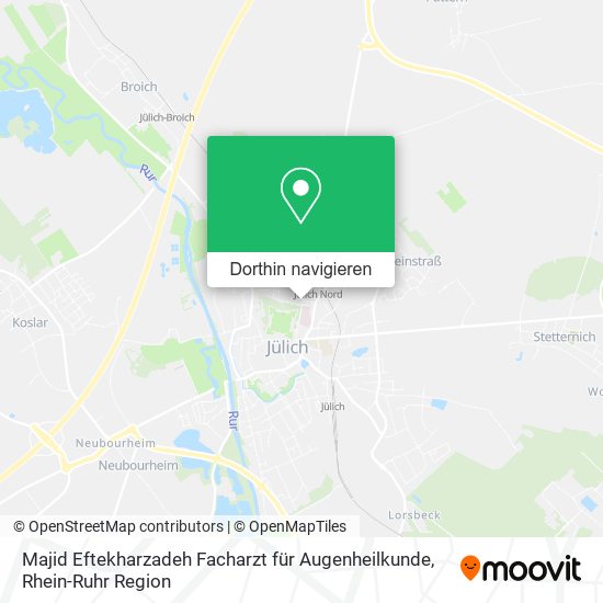 Majid Eftekharzadeh Facharzt für Augenheilkunde Karte
