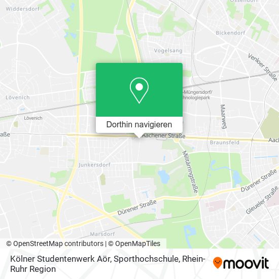 Kölner Studentenwerk Aör, Sporthochschule Karte