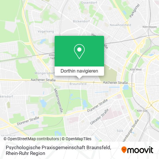 Psychologische Praxisgemeinschaft Braunsfeld Karte