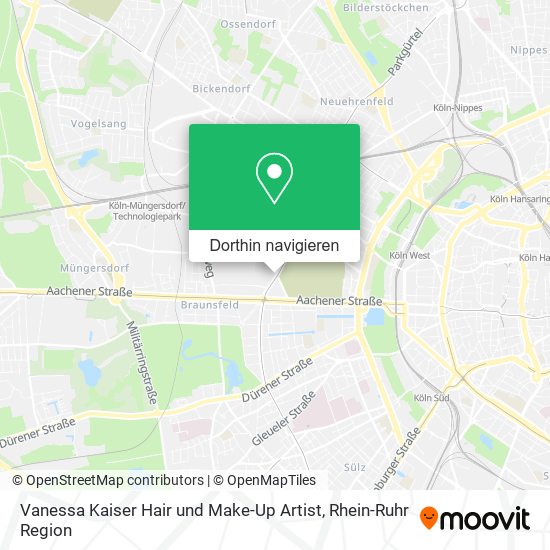 Vanessa Kaiser Hair und Make-Up Artist Karte
