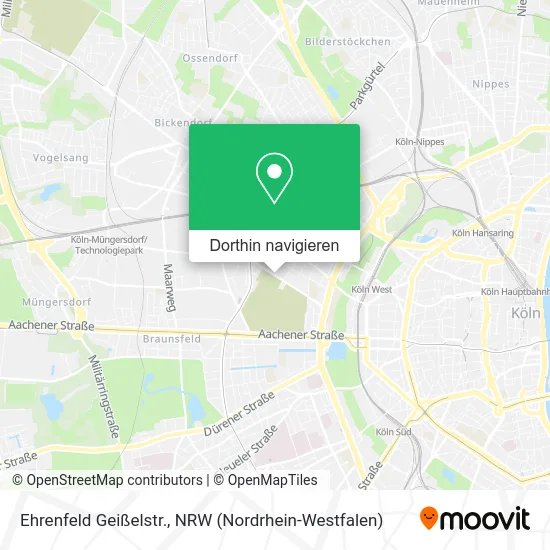 Ehrenfeld Geißelstr. Karte