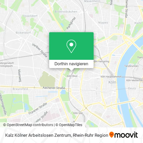 Kalz Kölner Arbeitslosen Zentrum Karte
