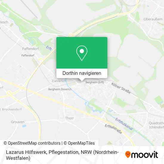 Lazarus Hilfswerk, Pflegestation Karte