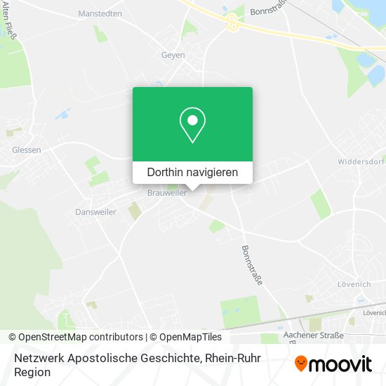 Netzwerk Apostolische Geschichte Karte