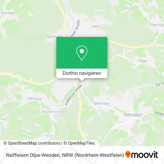 Raiffeisen Olpe-Wenden Karte