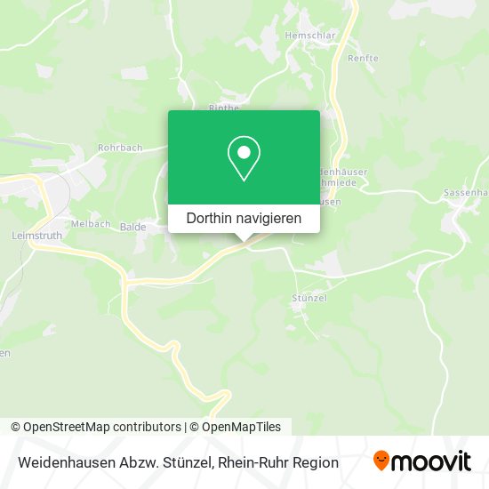Weidenhausen Abzw. Stünzel Karte