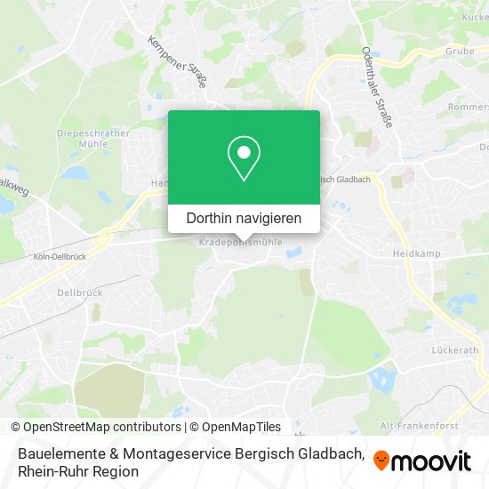 Bauelemente & Montageservice Bergisch Gladbach Karte