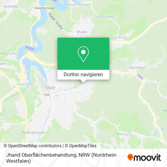Jhand Oberflächenbehandlung Karte