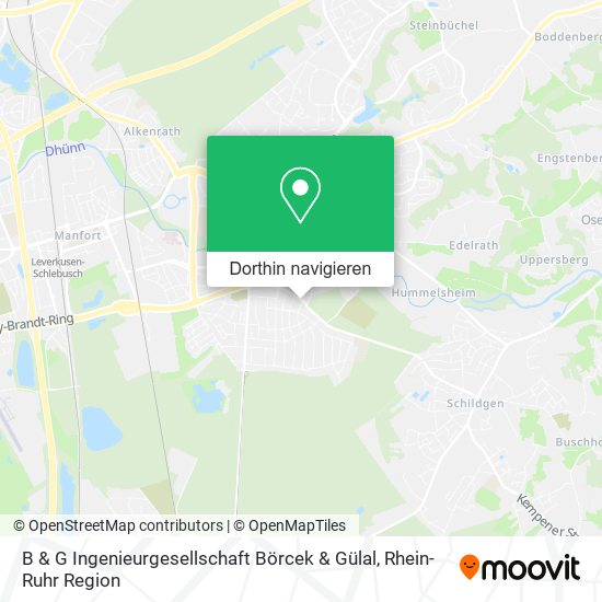 B & G Ingenieurgesellschaft Börcek & Gülal Karte