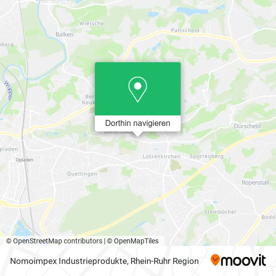 Nomoimpex Industrieprodukte Karte