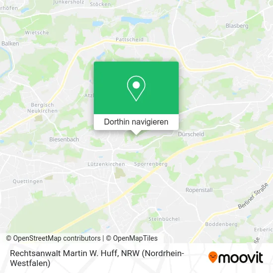 Rechtsanwalt Martin W. Huff Karte