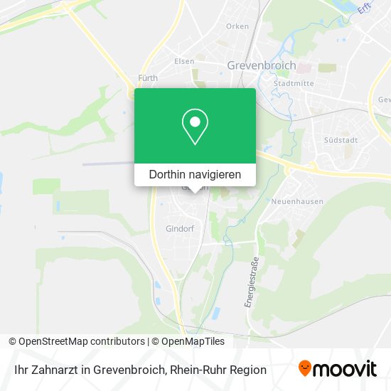 Ihr Zahnarzt in Grevenbroich Karte
