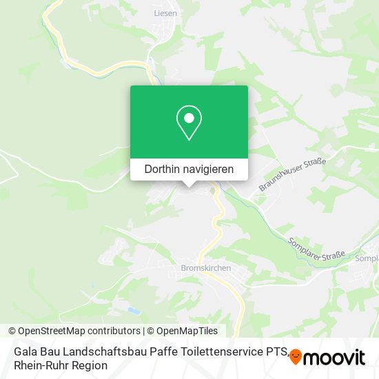 Gala Bau Landschaftsbau Paffe Toilettenservice PTS Karte