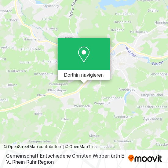 Gemeinschaft Entschiedene Christen Wipperfürth E. V. Karte
