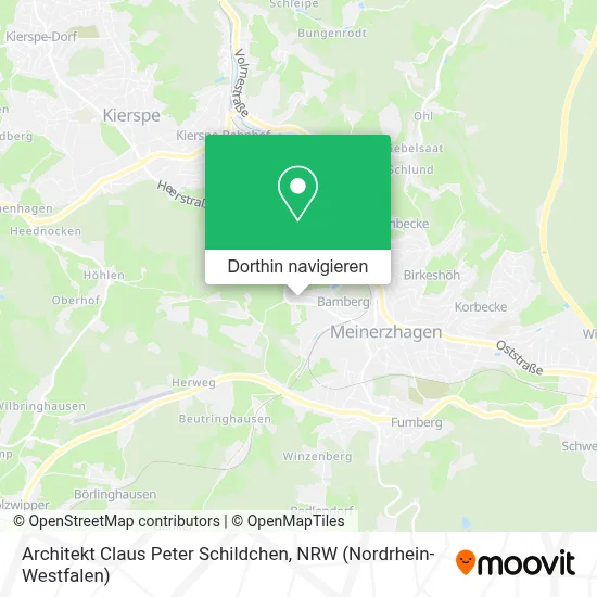 Architekt Claus Peter Schildchen Karte