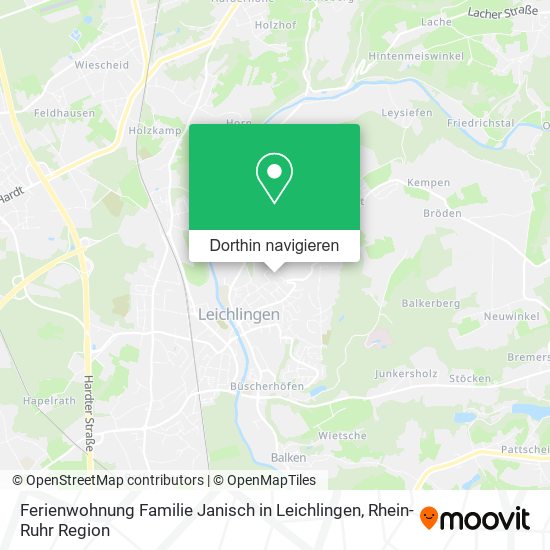 Ferienwohnung Familie Janisch in Leichlingen Karte