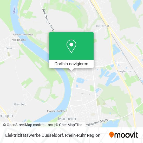 Elektrizitätswerke Düsseldorf Karte