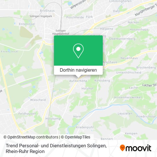 Trend Personal- und Dienstleistungen Solingen Karte
