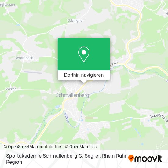 Sportakademie Schmallenberg G. Segref Karte