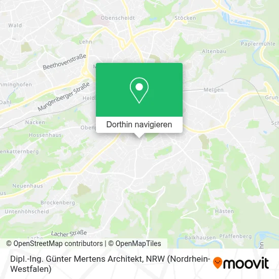 Dipl.-Ing. Günter Mertens Architekt Karte