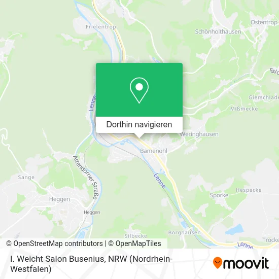 I. Weicht Salon Busenius Karte